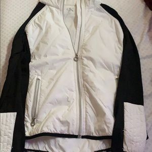 calvin klein black and white jacket